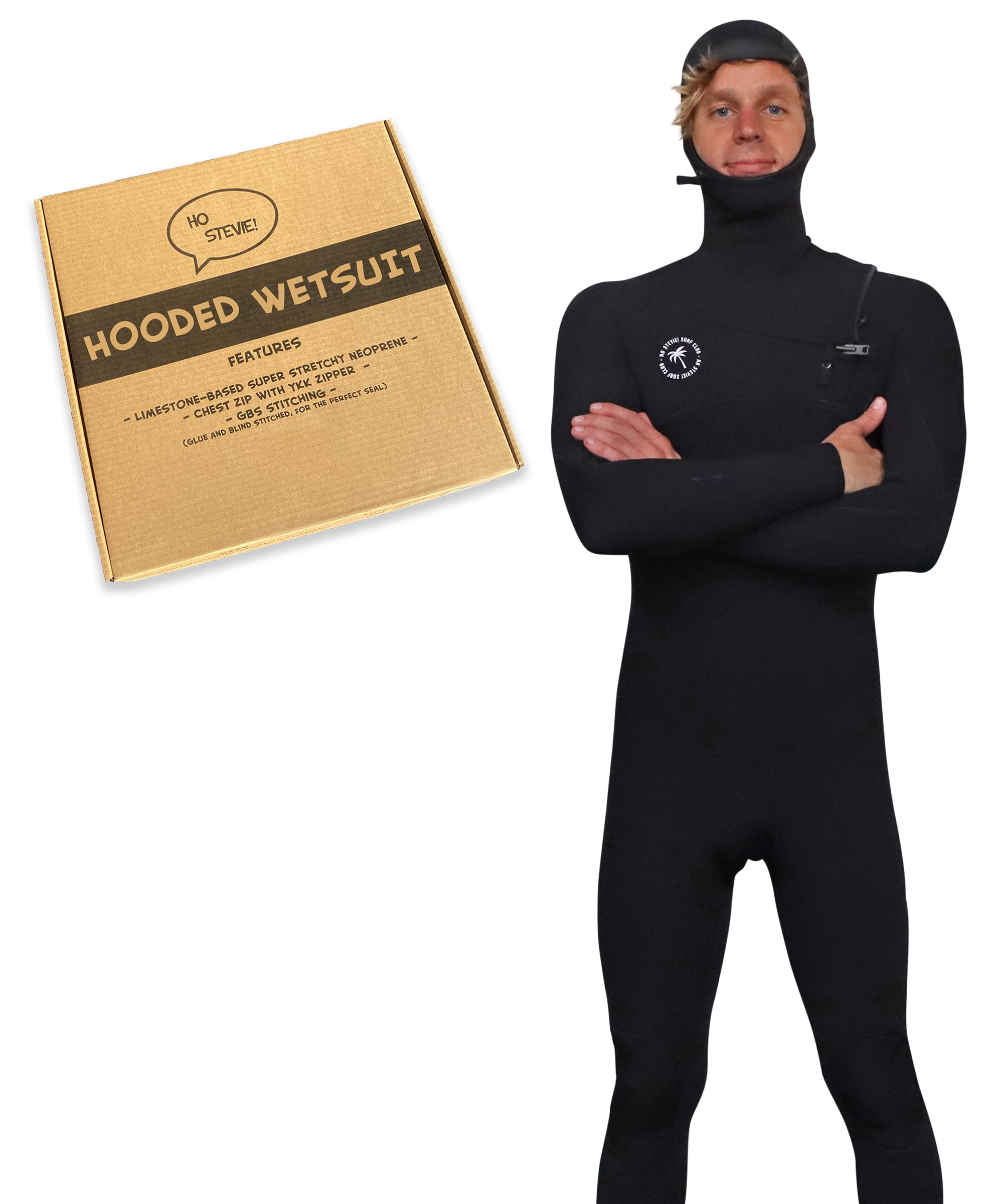 サーフィン・ボディボード BE WET AIR-4 LTD 5mmx3mm LONG CHEST ZIP Amazon.com: Ho Stevie! Men's 5/4mm Hooded Surfing Wetsuit - Chest